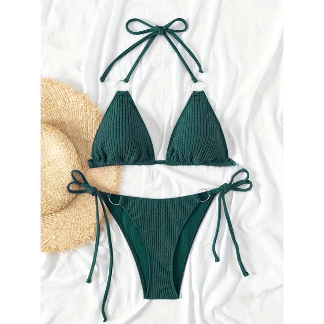 Ribbet Elegance Bikini-sæt
